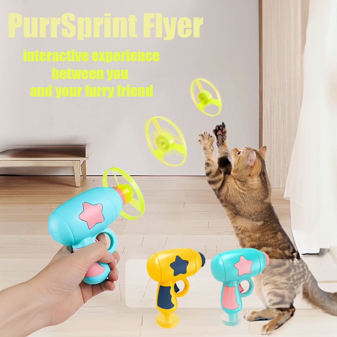 Cat Interactive Mini Flying Disc Fetch Training Toy